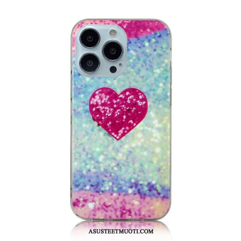 Kuori iPhone 13 Pro Glitter Marble