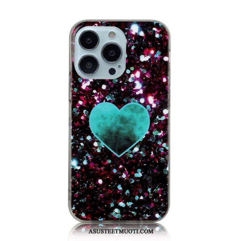 Kuori iPhone 13 Pro Glitter Marble