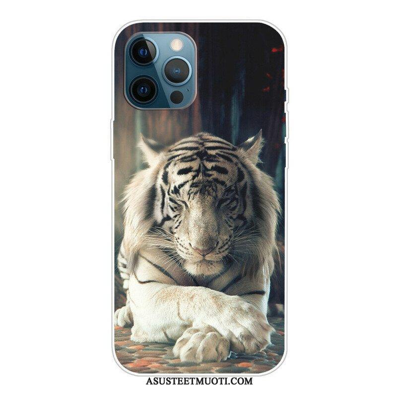 Kuori iPhone 13 Pro Max Joustava Tiger