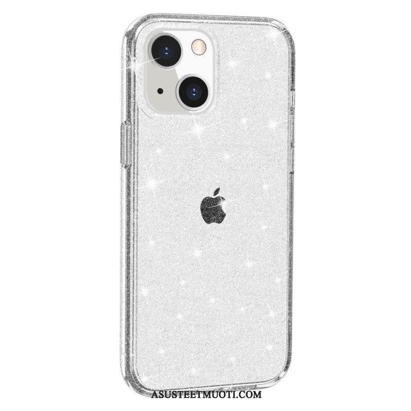 Kuori iPhone 15 Läpinäkyvä Glitter