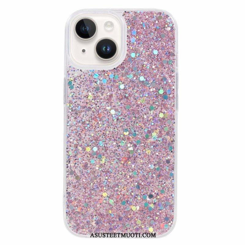 Kuori iPhone 15 Plus Glitteriä