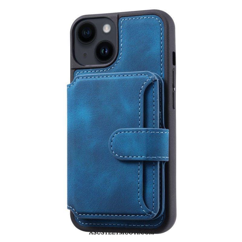 Kuori iPhone 15 Plus Rfid-korttipidikkeen Tuki