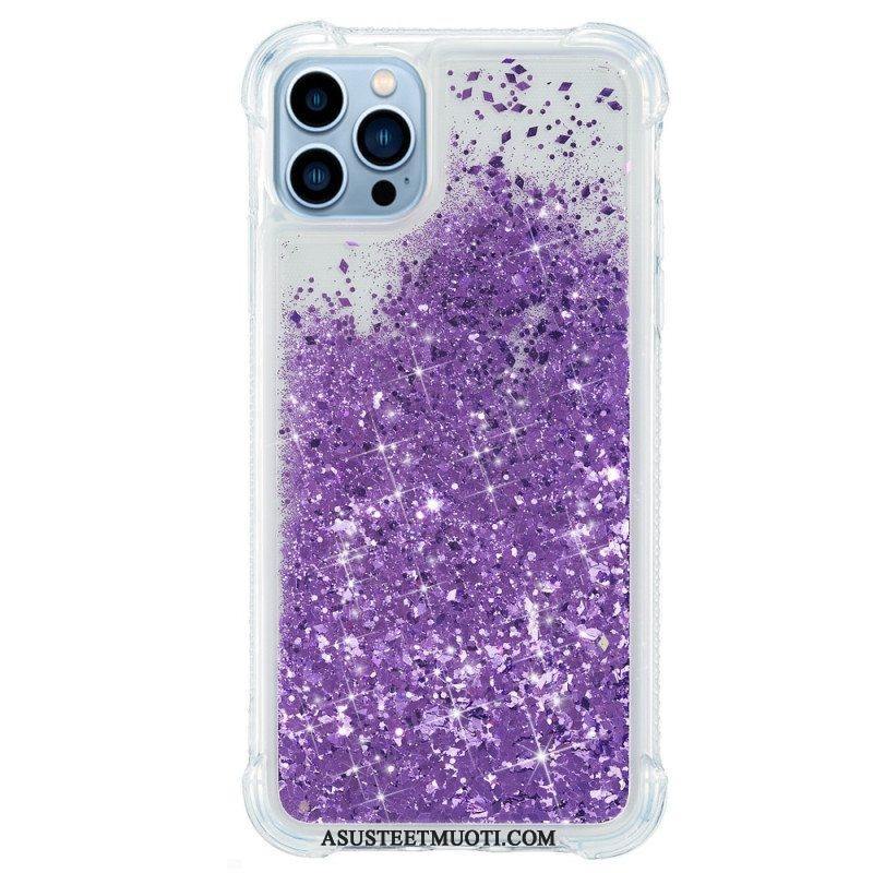 Kuori iPhone 15 Pro Glitteriä