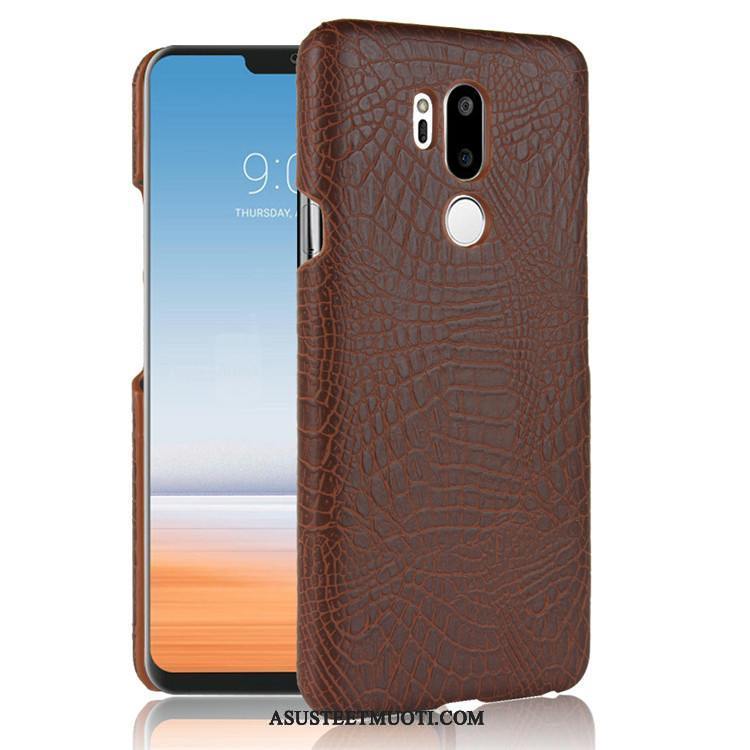 Lg G7 Thinq Kuori Kuoret Liiketoiminta Nahka Harmaa Puhelimen