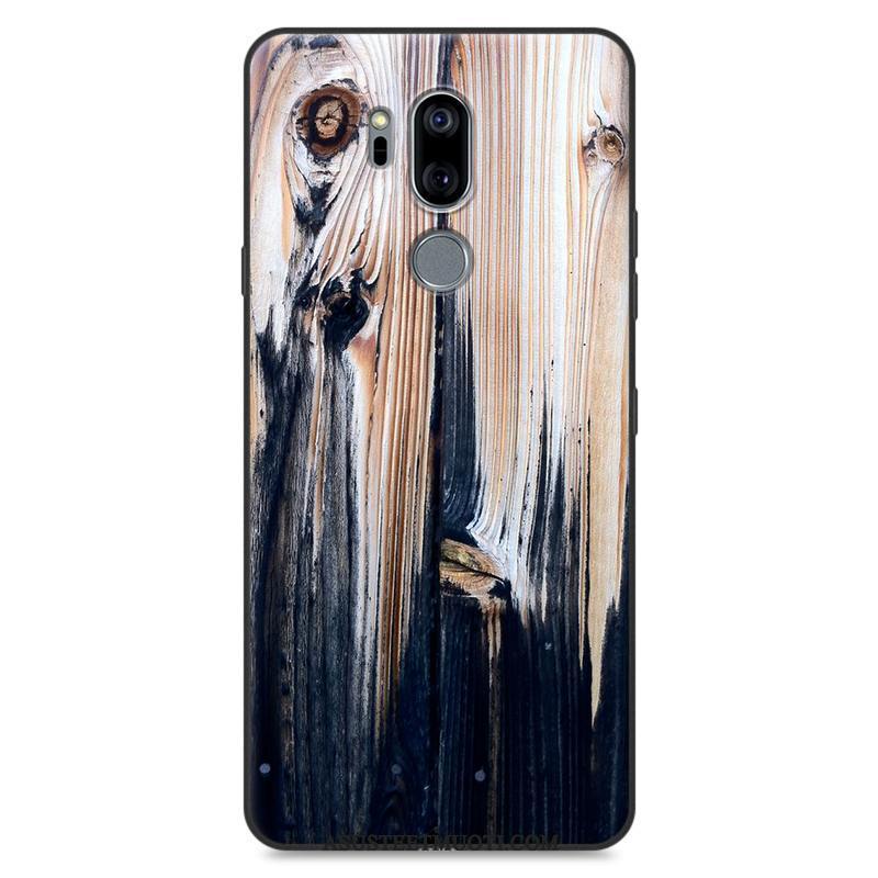 Lg G7 Thinq Kuori Kuoret Murtumaton Musta Kukkakuvio Luova Suojaus