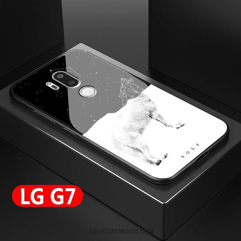 Lg G7 Thinq Kuori Kuoret Musta All Inclusive Murtumaton Pehmeä Neste