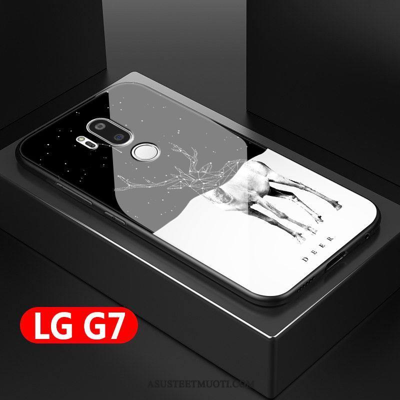 Lg G7 Thinq Kuori Kuoret Musta All Inclusive Murtumaton Pehmeä Neste