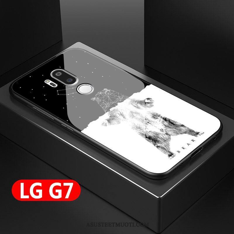 Lg G7 Thinq Kuori Kuoret Musta All Inclusive Murtumaton Pehmeä Neste