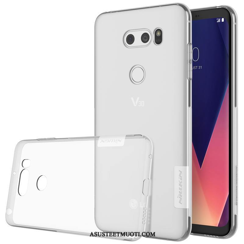 Lg V30 Kuoret Puhelimen Kotelo Kuori Läpinäkyvä Kulta