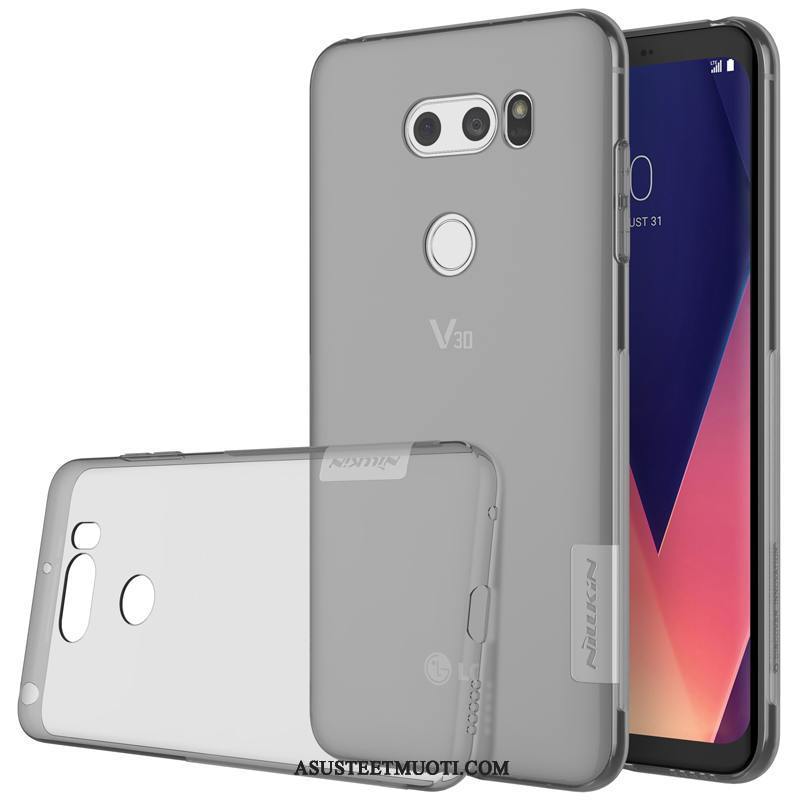 Lg V30 Kuoret Puhelimen Kotelo Kuori Läpinäkyvä Kulta