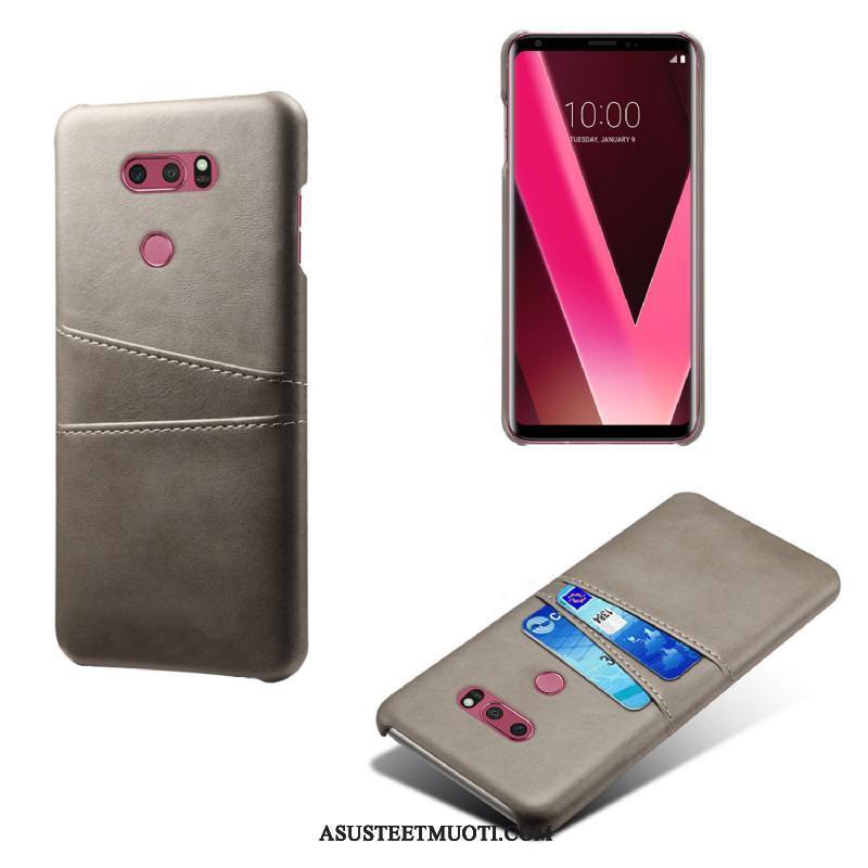 Lg V30 Kuori Kuoret Nahkakotelo Suojaus Liiketoiminta Kortti Persoonallisuus