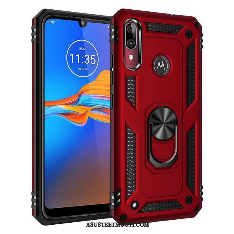 Moto E6 Plus Kuoret Auto Magneettinen All Inclusive Punainen Puhelimen