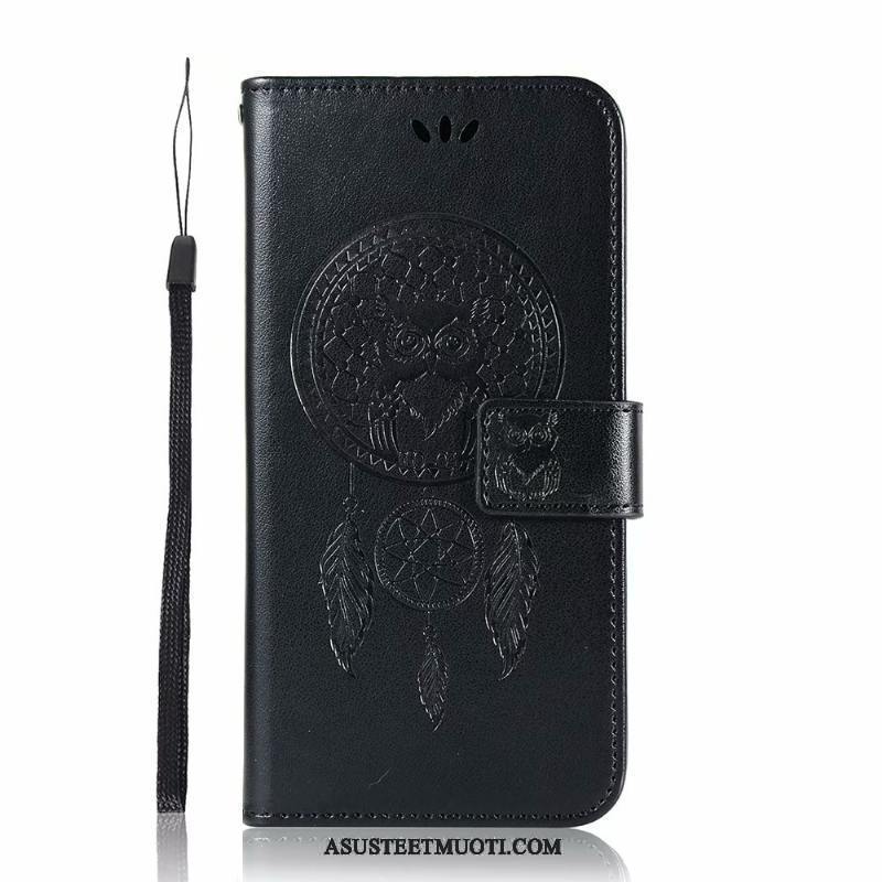 Moto E6 Plus Kuoret Murtumaton Kuori Puhelimen Kukkakuvio Nahkakotelo