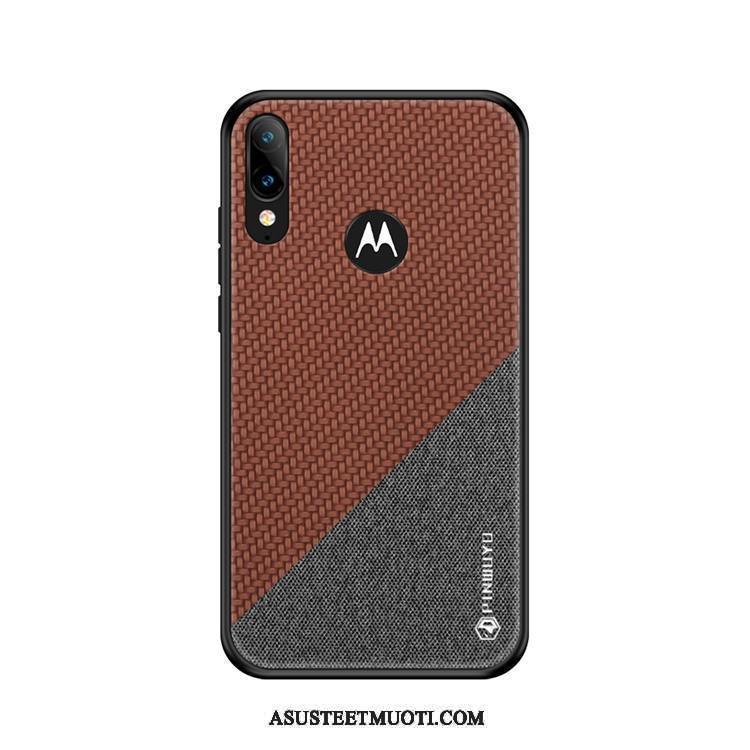 Moto E6 Plus Kuori Kuoret Kukkakuvio Kotelo All Inclusive Keltainen Murtumaton