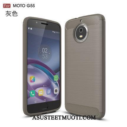 Moto G5s Kuori Kuoret Kotelo Punainen Johdin Murtumaton