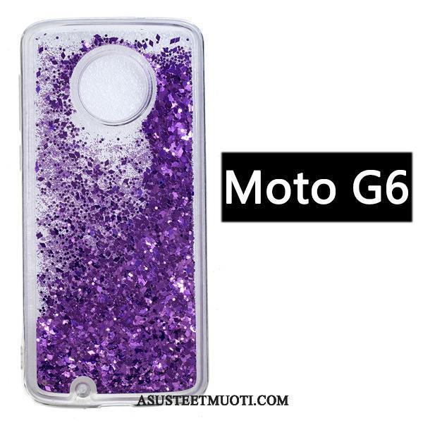 Moto G6 Kuori Kuoret Pehmeä Neste 说 Ripustettavat Koristeet Murtumaton Violetti