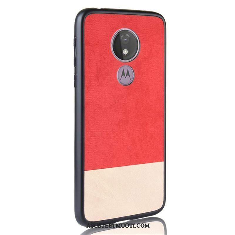 Moto G7 Kuoret Nahka Suojaus Harmaa All Inclusive Cowboy