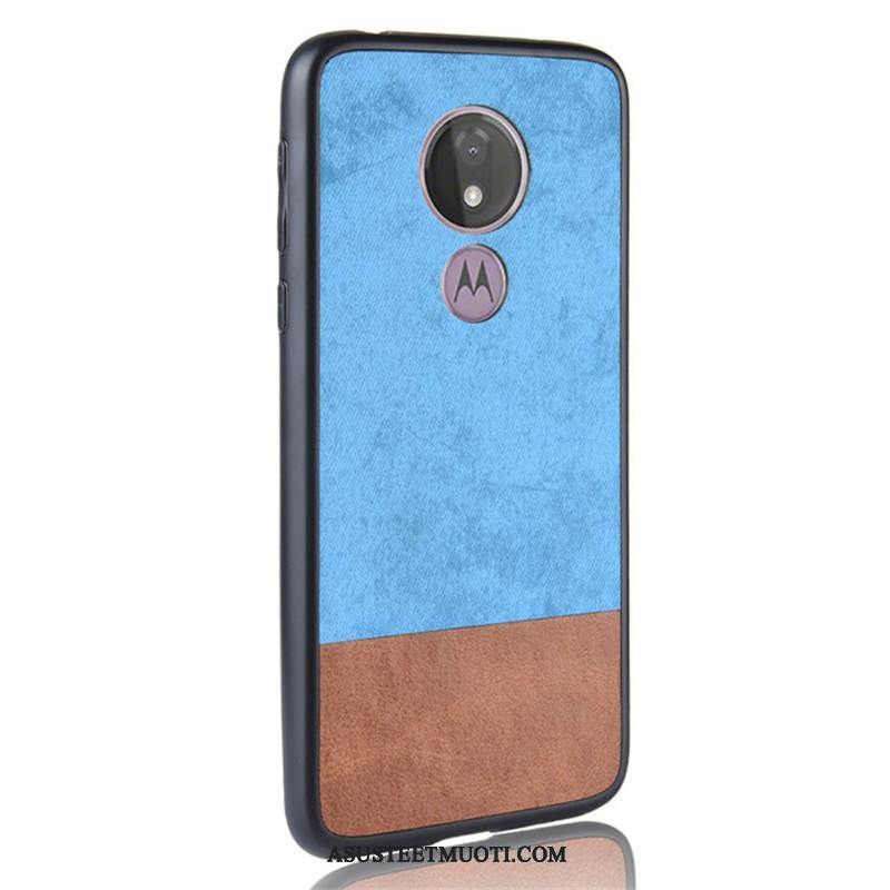 Moto G7 Kuoret Nahka Suojaus Harmaa All Inclusive Cowboy