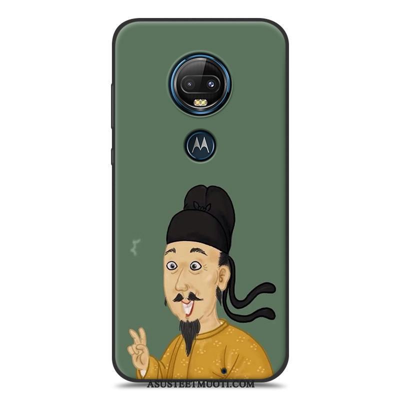 Moto G7 Kuoret Pesty Suede Silikoni Rakastunut Kuori Sarjakuva