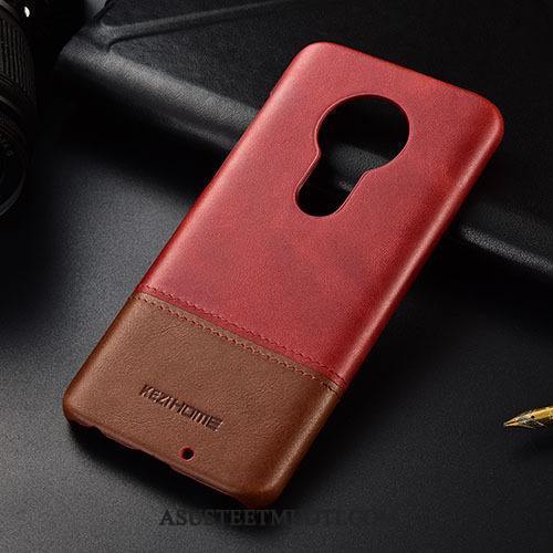 Moto G7 Play Kuoret Aito Nahka Suojaus Puhelimen Musta Värisävyt