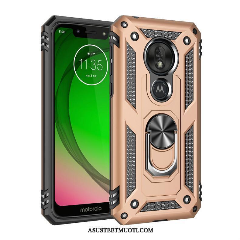 Moto G7 Play Kuori Kuoret Puhelimen Kolme Puolustusta Punainen Magneettinen Suojaus