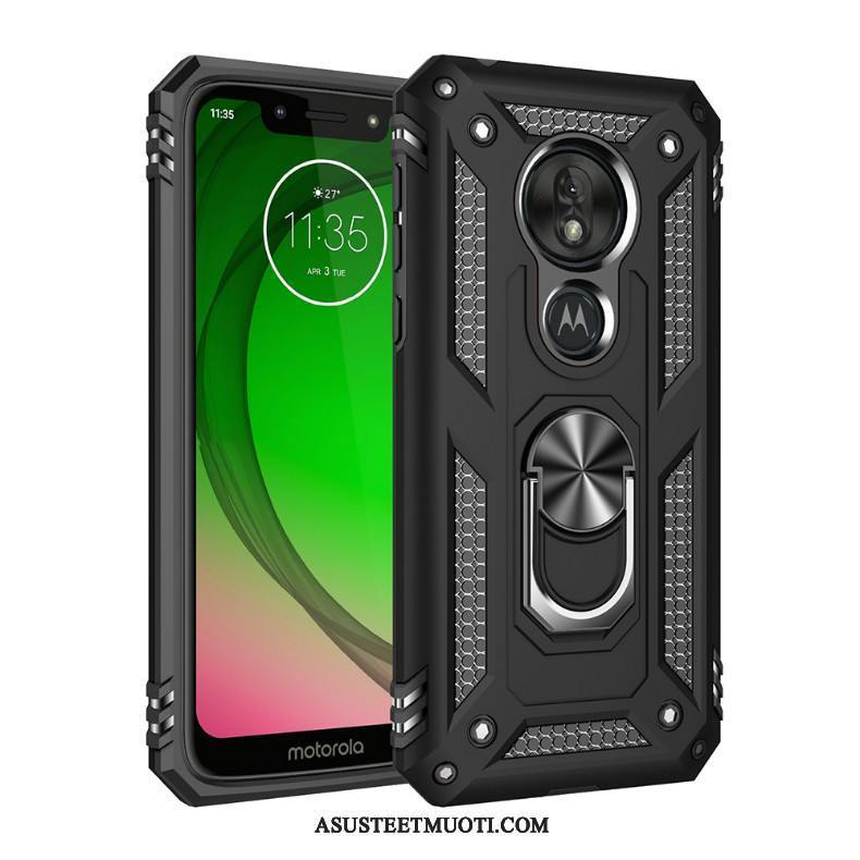 Moto G7 Play Kuori Kuoret Puhelimen Kolme Puolustusta Punainen Magneettinen Suojaus