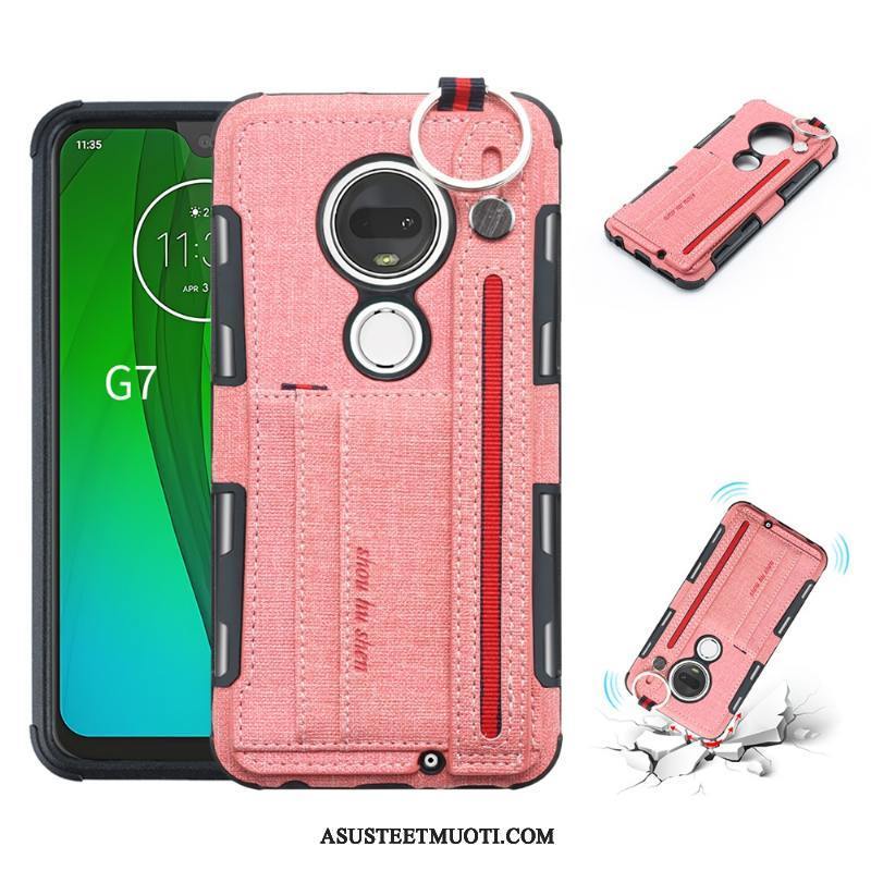 Moto G7 Plus Kuoret Kuori Puhelimen Murtumaton Tuki Harmaa