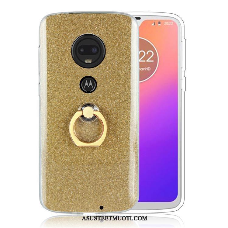 Moto G7 Plus Kuoret Valkoinen Jauhe Puhelimen Rengas Kuori