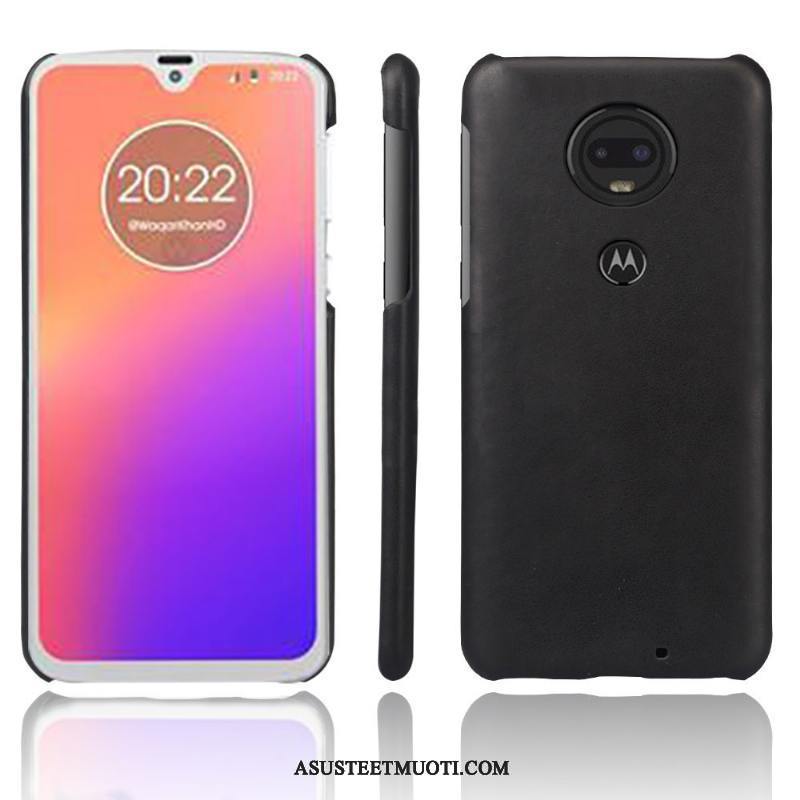 Moto G7 Plus Kuoret Vuosikerta Murtumaton Kotelo Suojaus Punainen