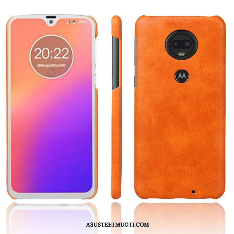 Moto G7 Plus Kuoret Vuosikerta Murtumaton Kotelo Suojaus Punainen