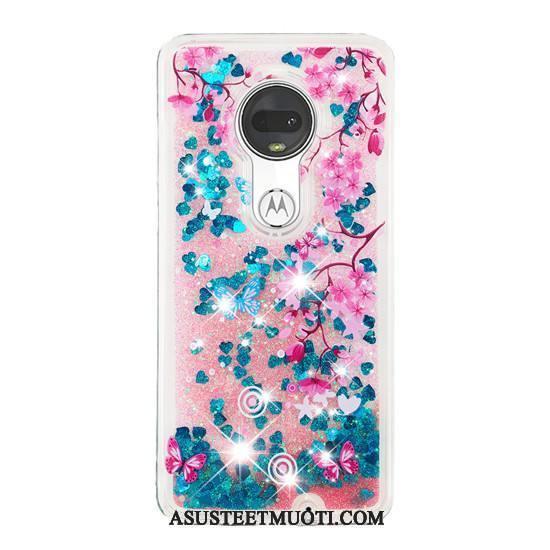 Moto G7 Plus Kuori Kuoret Juoksuhiekka Murtumaton Violetti Luova