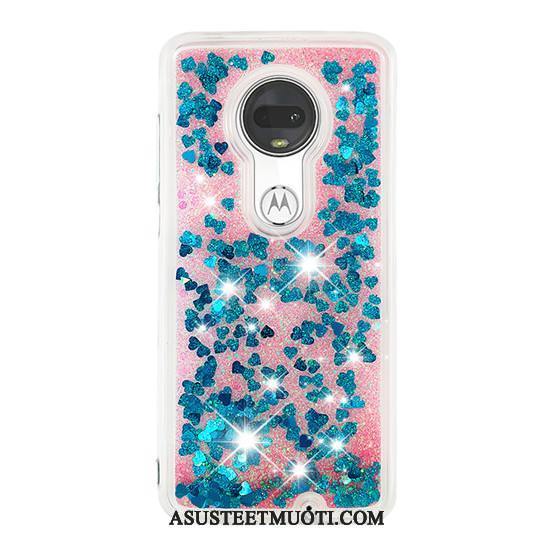 Moto G7 Plus Kuori Kuoret Juoksuhiekka Murtumaton Violetti Luova