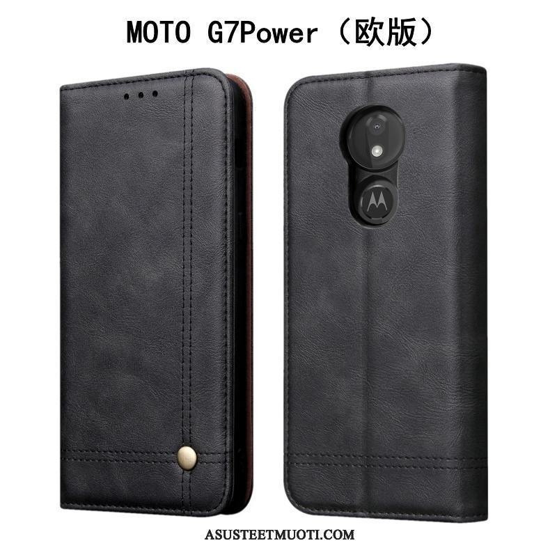 Moto G7 Power Kuoret Kotelo Kuori Puhelimen Musta Suojaus