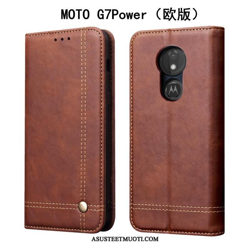 Moto G7 Power Kuoret Kotelo Kuori Puhelimen Musta Suojaus