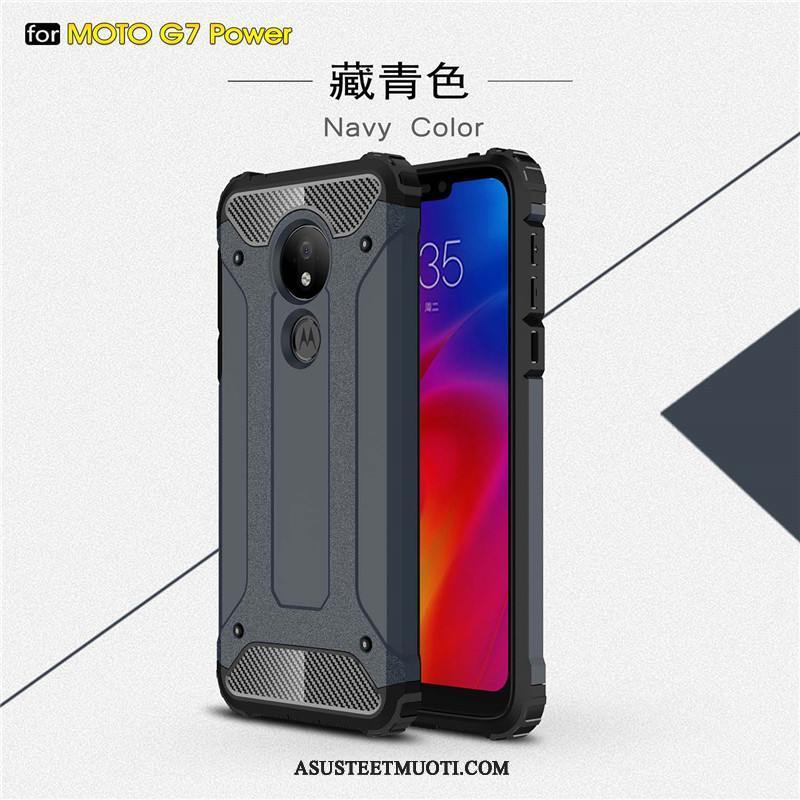 Moto G7 Power Kuoret Kuori Kotelo Puhelimen Murtumaton Hopea