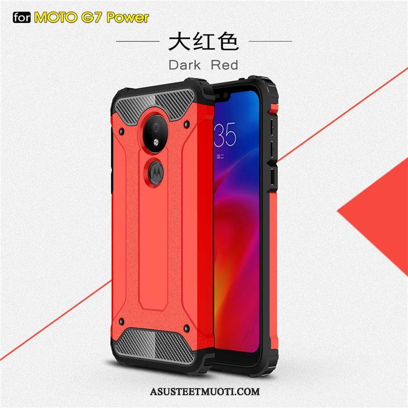 Moto G7 Power Kuoret Kuori Kotelo Puhelimen Murtumaton Hopea