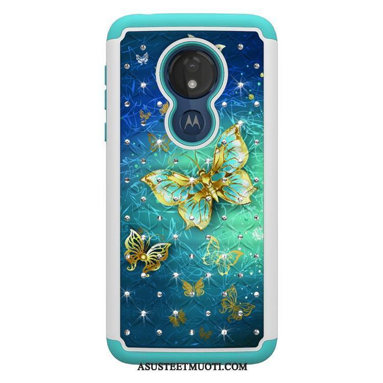 Moto G7 Power Kuoret Kuori Sininen All Inclusive Puhelimen Murtumaton