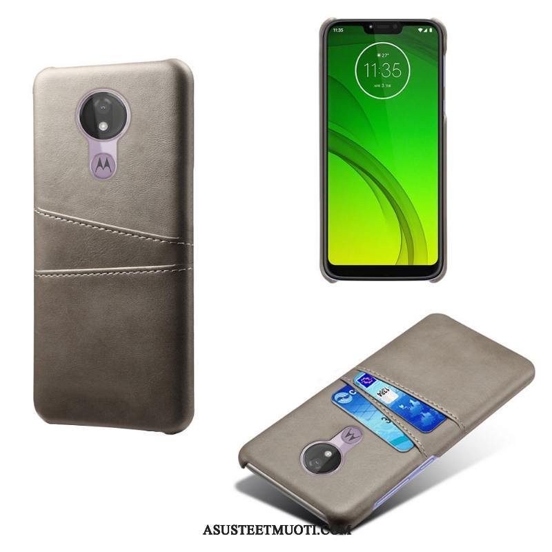 Moto G7 Power Kuori Kuoret Nahka Vuosikerta Kortti Puhelimen Liiketoiminta