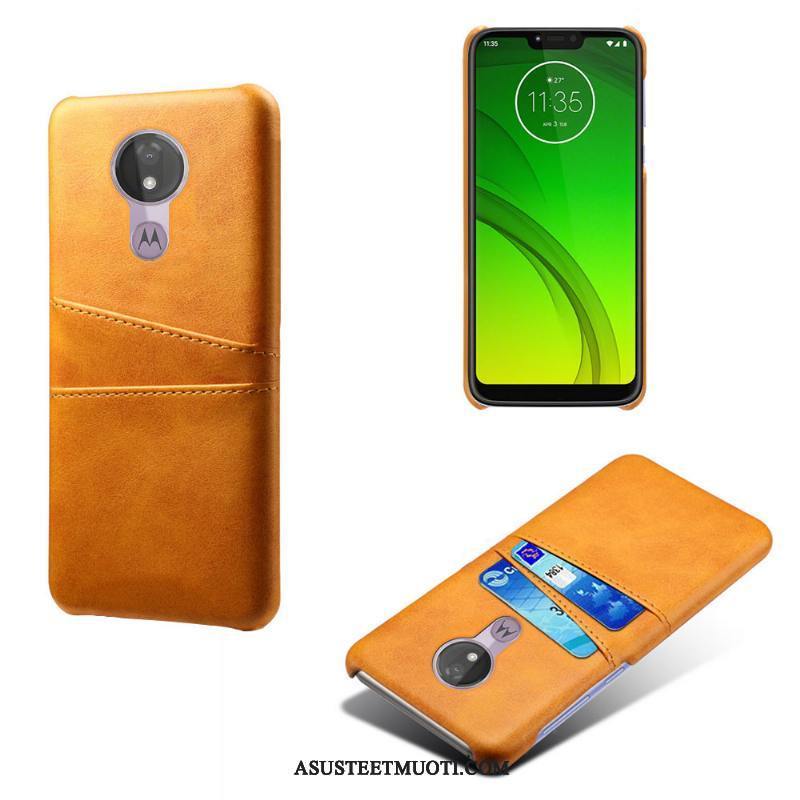 Moto G7 Power Kuori Kuoret Nahka Vuosikerta Kortti Puhelimen Liiketoiminta