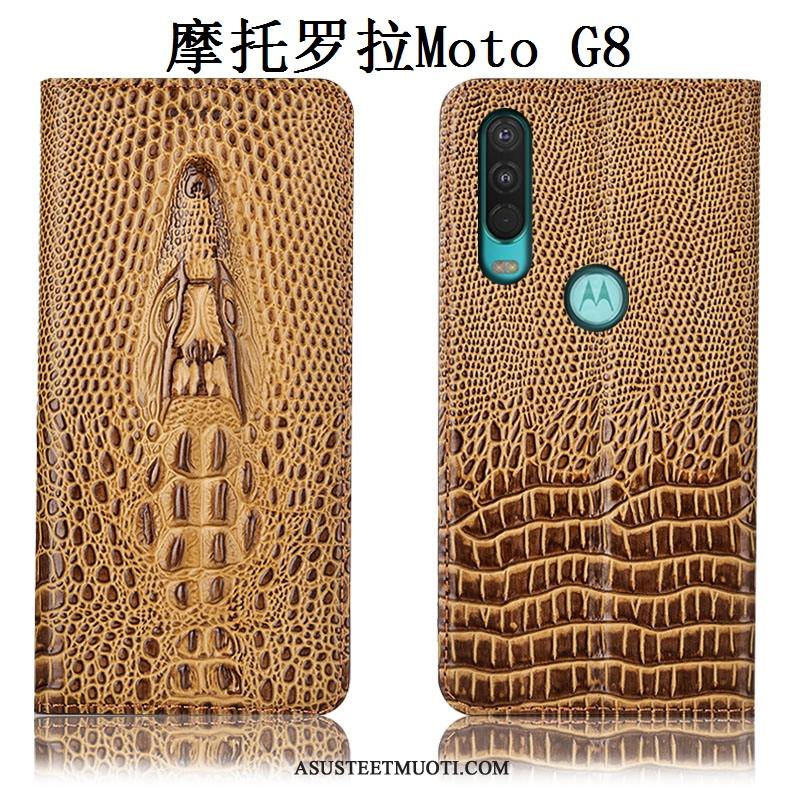 Moto G8 Kuoret Keltainen Murtumaton Puhelimen Suojaus All Inclusive