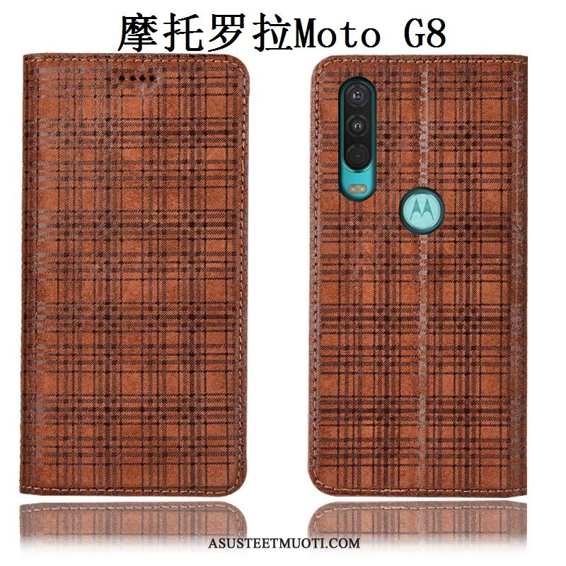 Moto G8 Kuoret Kuori All Inclusive Kotelo Suojaus Harmaa