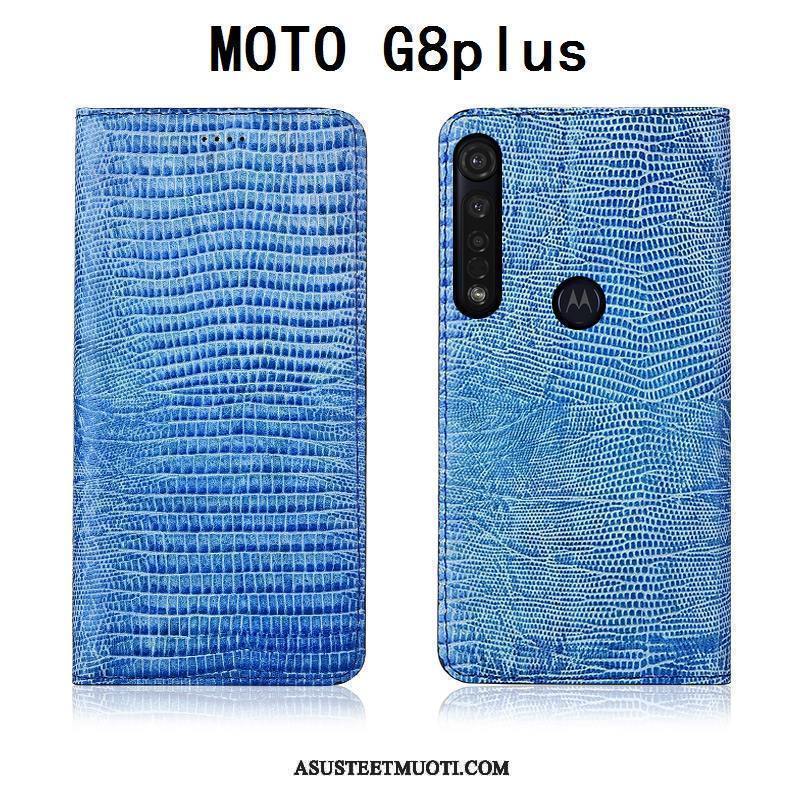 Moto G8 Plus Kuoret Murtumaton Kuori Silikoni Aito Nahka Puhelimen