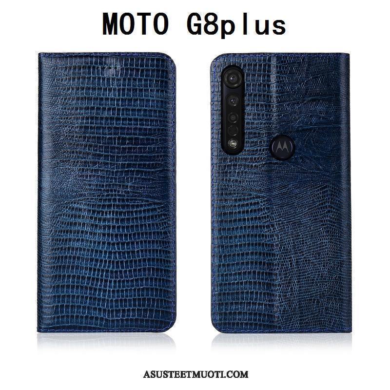 Moto G8 Plus Kuoret Murtumaton Kuori Silikoni Aito Nahka Puhelimen