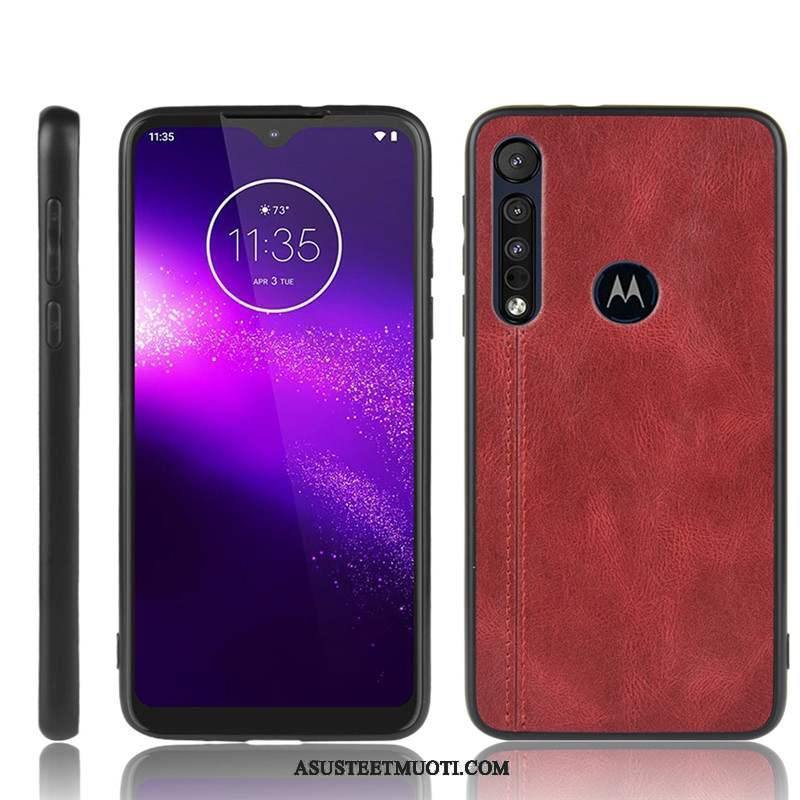 Moto G8 Plus Kuoret Puhelimen Punainen Suojaus Kevyt Kotelo