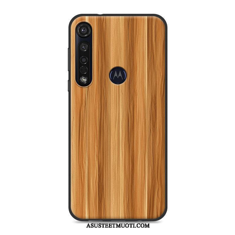 Moto G8 Plus Kuoret Silikonikuori Yksinkertainen Pesty Suede Tuuli Trendi