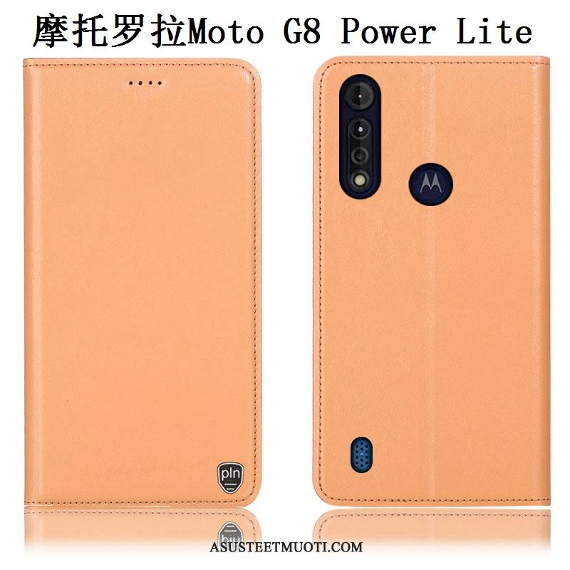 Moto G8 Power Lite Kuoret Kuori Murtumaton Suojaus Keltainen Kotelo