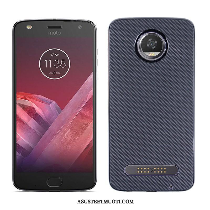 Moto Z2 Play Kuori Kuoret Hopea Kuitu Kotelo Pehmeä Neste