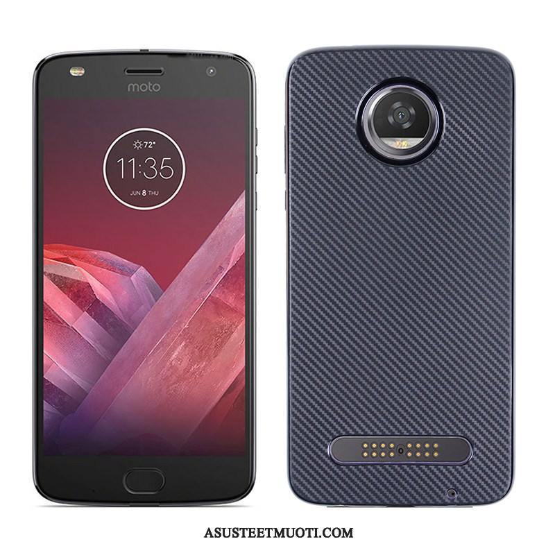 Moto Z2 Play Kuori Kuoret Hopea Kuitu Kotelo Pehmeä Neste