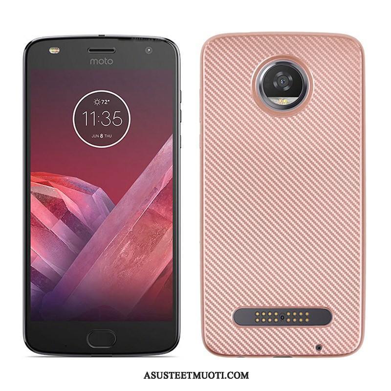 Moto Z2 Play Kuori Kuoret Hopea Kuitu Kotelo Pehmeä Neste