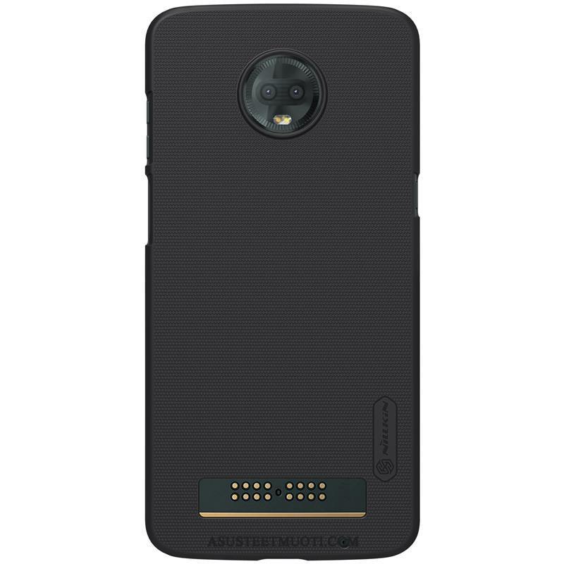 Moto Z3 Play Kuori Kuoret Pesty Suede Kotelo Puhelimen Kova Valkoinen